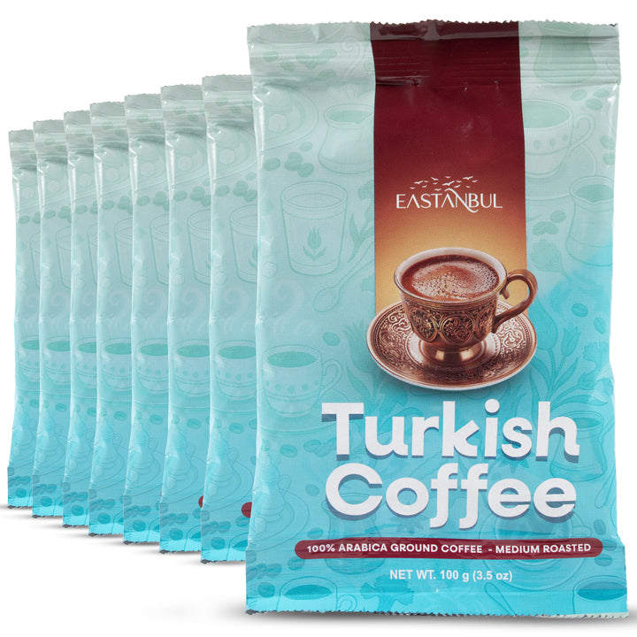 Eastanbul Turkish Coffee 100% Arabica Medium Roast Ground Coffee 3.5oz x8PK